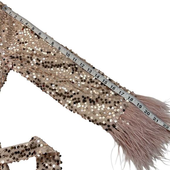 New Women’s Likely Bridges Dress With Ostrich Feathers Size 2 - Picture 11 of 11